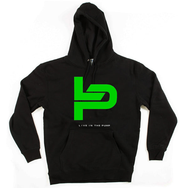 Live in The Pump Green Logo Pullover Hoodie