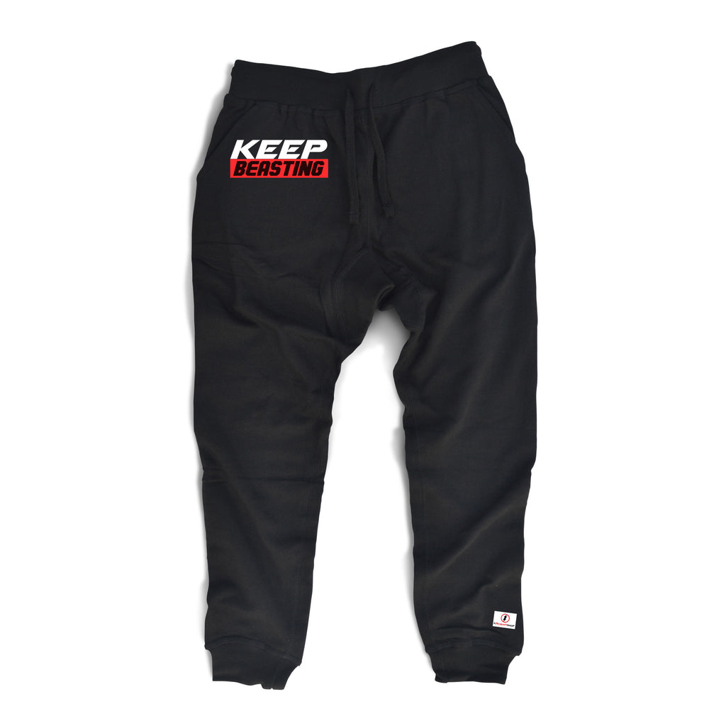 Keep Beasting Joggers - Red Bar